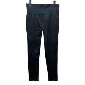 Colsie Seamless Mid-Rise Leggings Black Activewear Yoga Compression Size Large